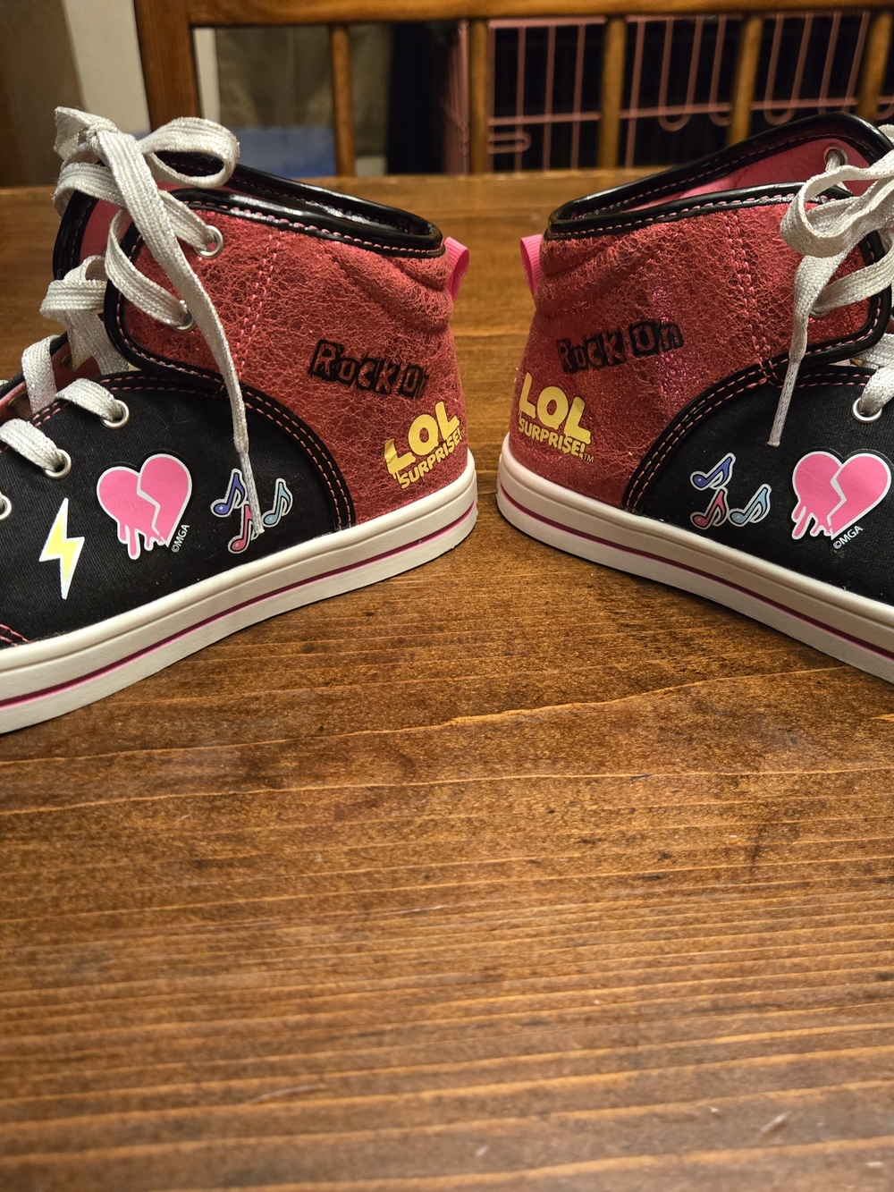 L.O.L. Surprise! Kids High-Top Sneakers in Pink, Black and White